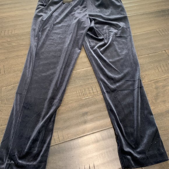 Jules & Leopold Pull On Slim Leg Ankle Length Blue Velvet Pants NWT size small - Picture 4 of 6